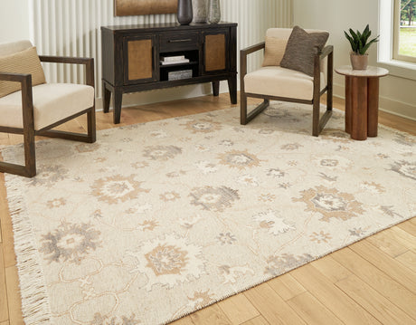 Calkin Linen/Gray/Caramel 8' x 10' Rug from Ashley - Luna Furniture