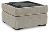 Calnita Sisal Ottoman With Storage from Ashley - Luna Furniture