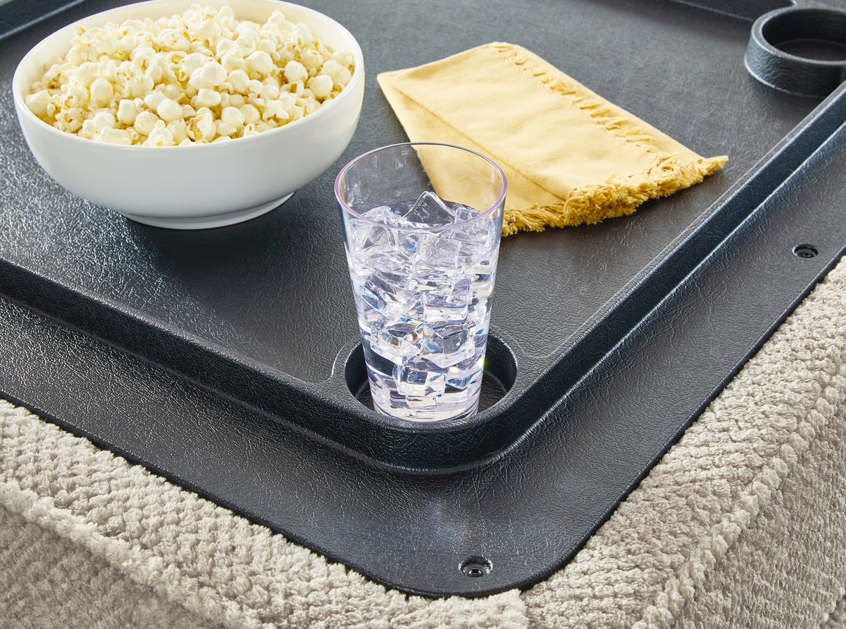 Calnita Sisal Ottoman With Storage from Ashley - Luna Furniture