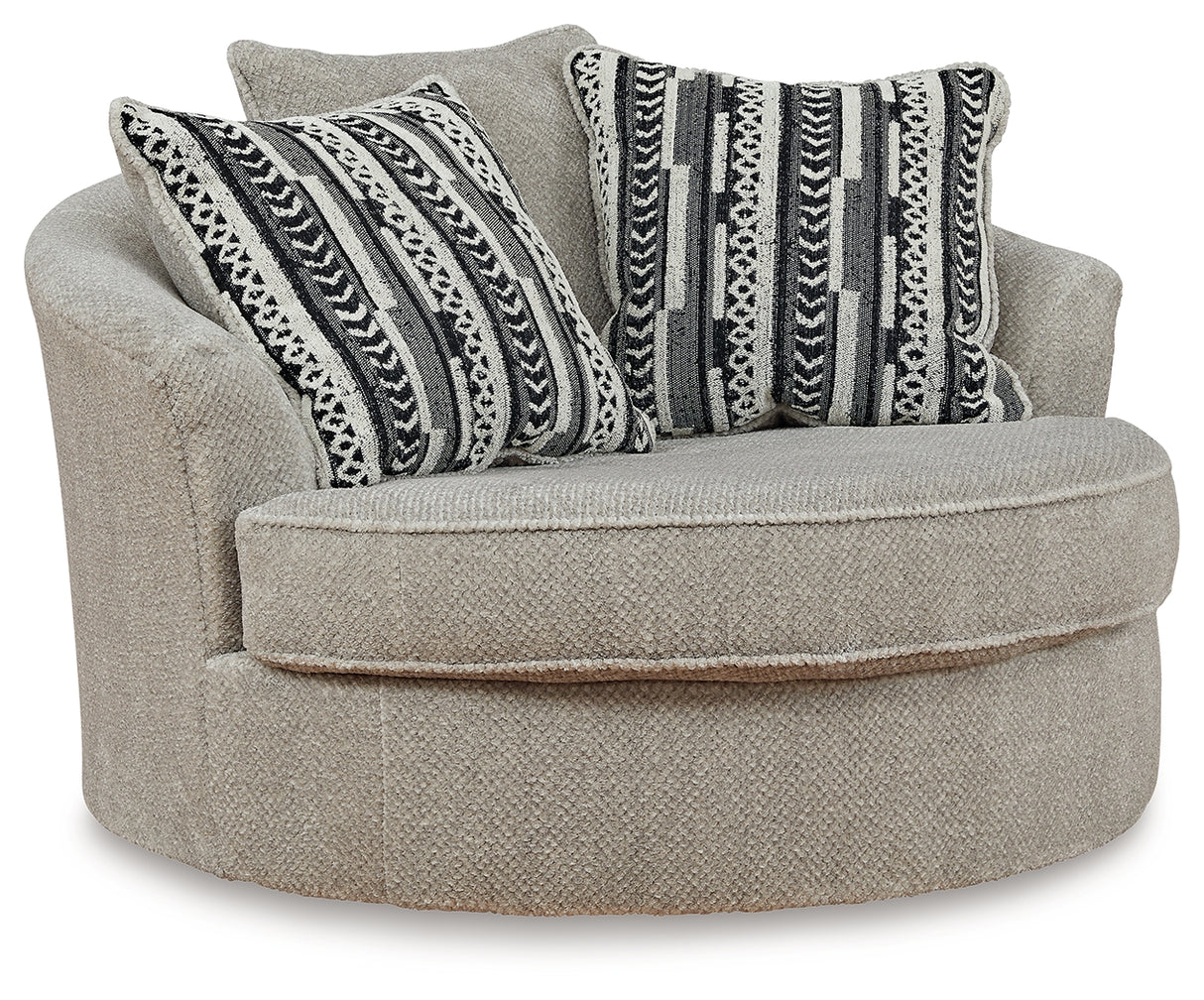 Calnita Sisal Oversized Swivel Accent Chair from Ashley Furniture - Luna Furniture