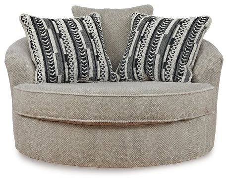 Calnita Sisal Oversized Swivel Accent Chair from Ashley - Luna Furniture