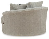 Calnita Sisal Oversized Swivel Accent Chair from Ashley Furniture - Luna Furniture