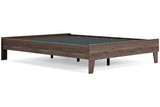 Calverson Mocha Queen Platform Base Bed from Ashley - Luna Furniture