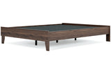 Calverson Mocha Queen Platform Base Bed from Ashley - Luna Furniture