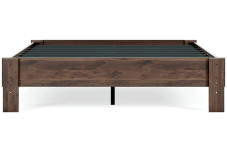 Calverson Mocha Queen Platform Base Bed from Ashley - Luna Furniture