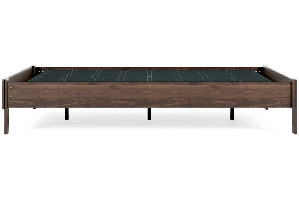 Calverson Mocha Queen Platform Base Bed from Ashley - Luna Furniture