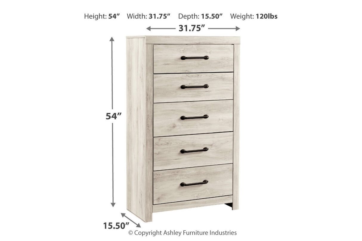 Cambeck Whitewash Chest of Drawers from Ashley - Luna Furniture