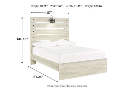 Cambeck Whitewash Full Panel Bed from Ashley - Luna Furniture