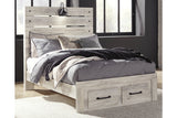 Cambeck Whitewash Full Storage Panel Bed from Ashley - Luna Furniture