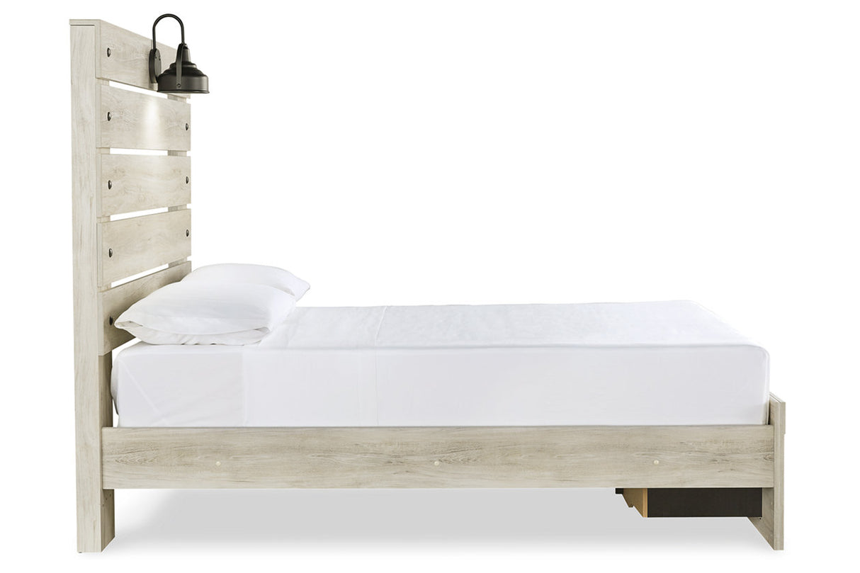 Cambeck Whitewash Full Storage Panel Bed from Ashley - Luna Furniture