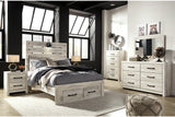 Cambeck Whitewash Full Storage Panel Bed from Ashley - Luna Furniture
