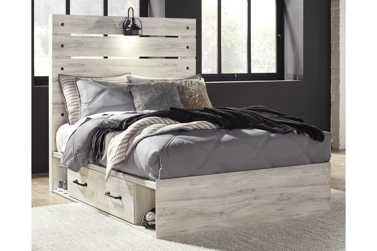 Cambeck Whitewash Full Storage Platform Bed with 2 Drawers from Ashley - Luna Furniture