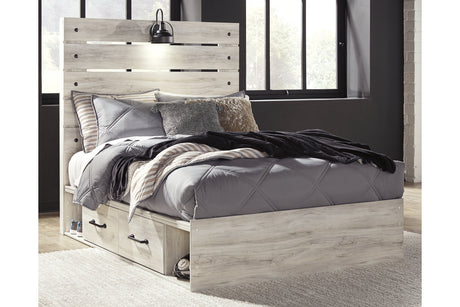 Cambeck Whitewash Full Storage Platform Bed with 2 Drawers from Ashley - Luna Furniture