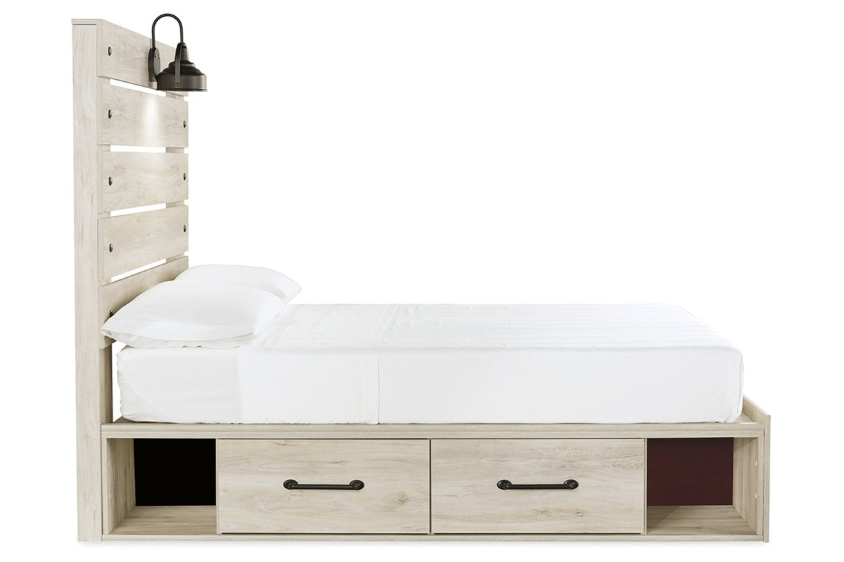 Cambeck Whitewash Full Storage Platform Bed with 2 Drawers from Ashley - Luna Furniture
