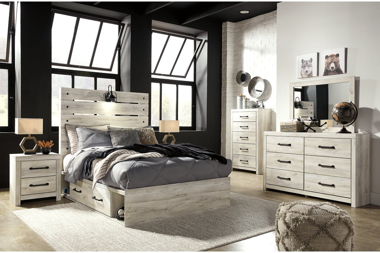 Cambeck Whitewash Full Storage Platform Bed with 2 Drawers from Ashley - Luna Furniture
