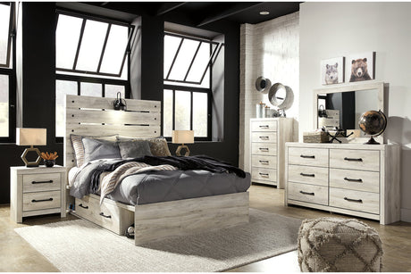 Cambeck Whitewash Full Storage Platform Bed with 2 Drawers from Ashley - Luna Furniture