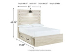 Cambeck Whitewash Full Storage Platform Bed with 4 Drawers from Ashley - Luna Furniture