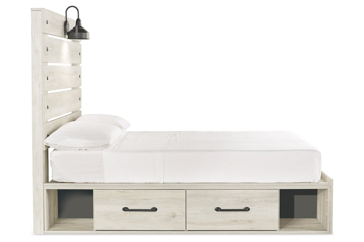 Cambeck Whitewash Full Storage Platform Bed with 4 Drawers from Ashley - Luna Furniture