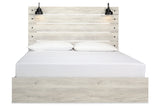 Cambeck Whitewash King Panel Bed from Ashley Furniture - Luna Furniture