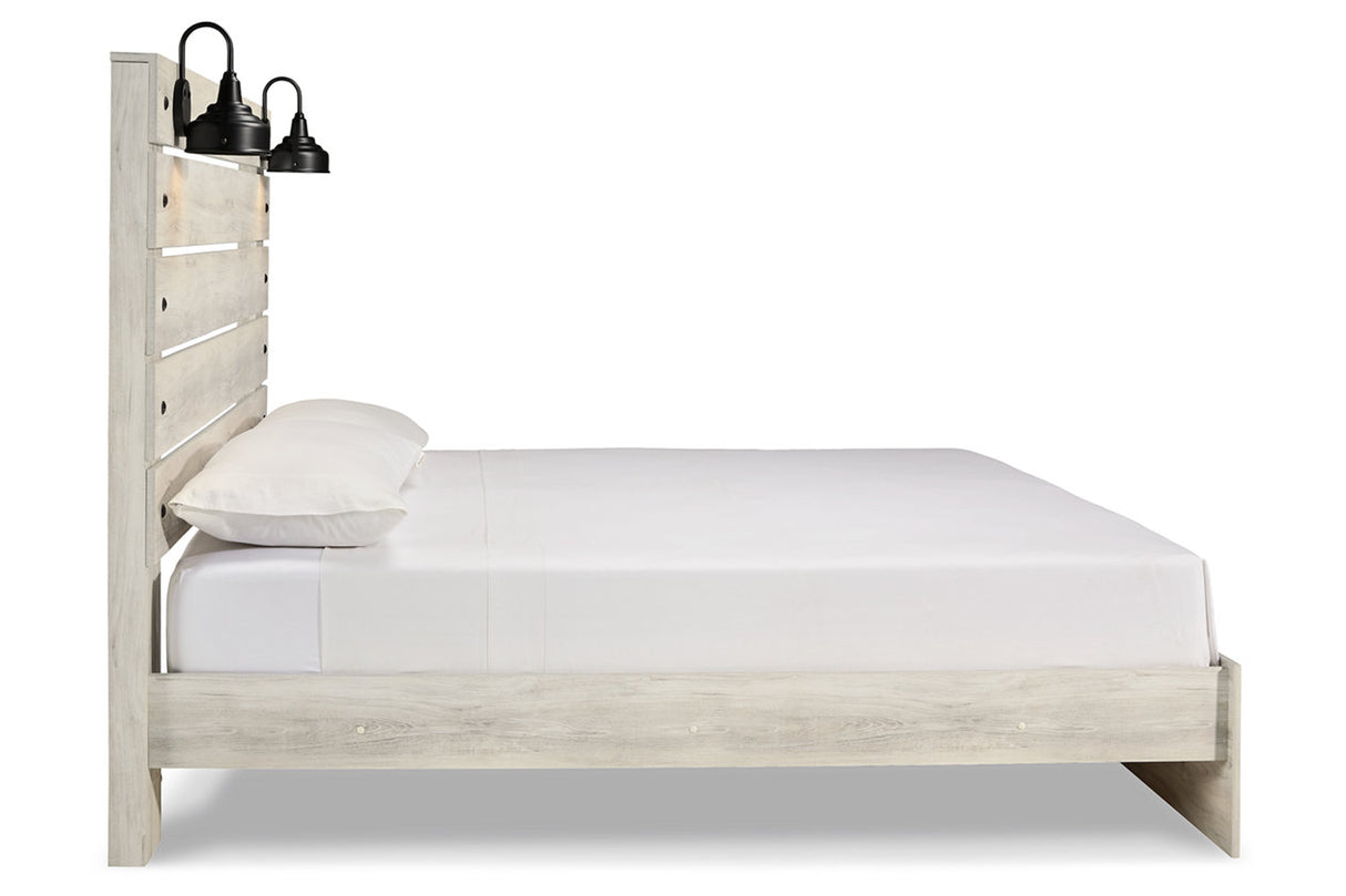 Cambeck Whitewash King Panel Bed from Ashley Furniture - Luna Furniture