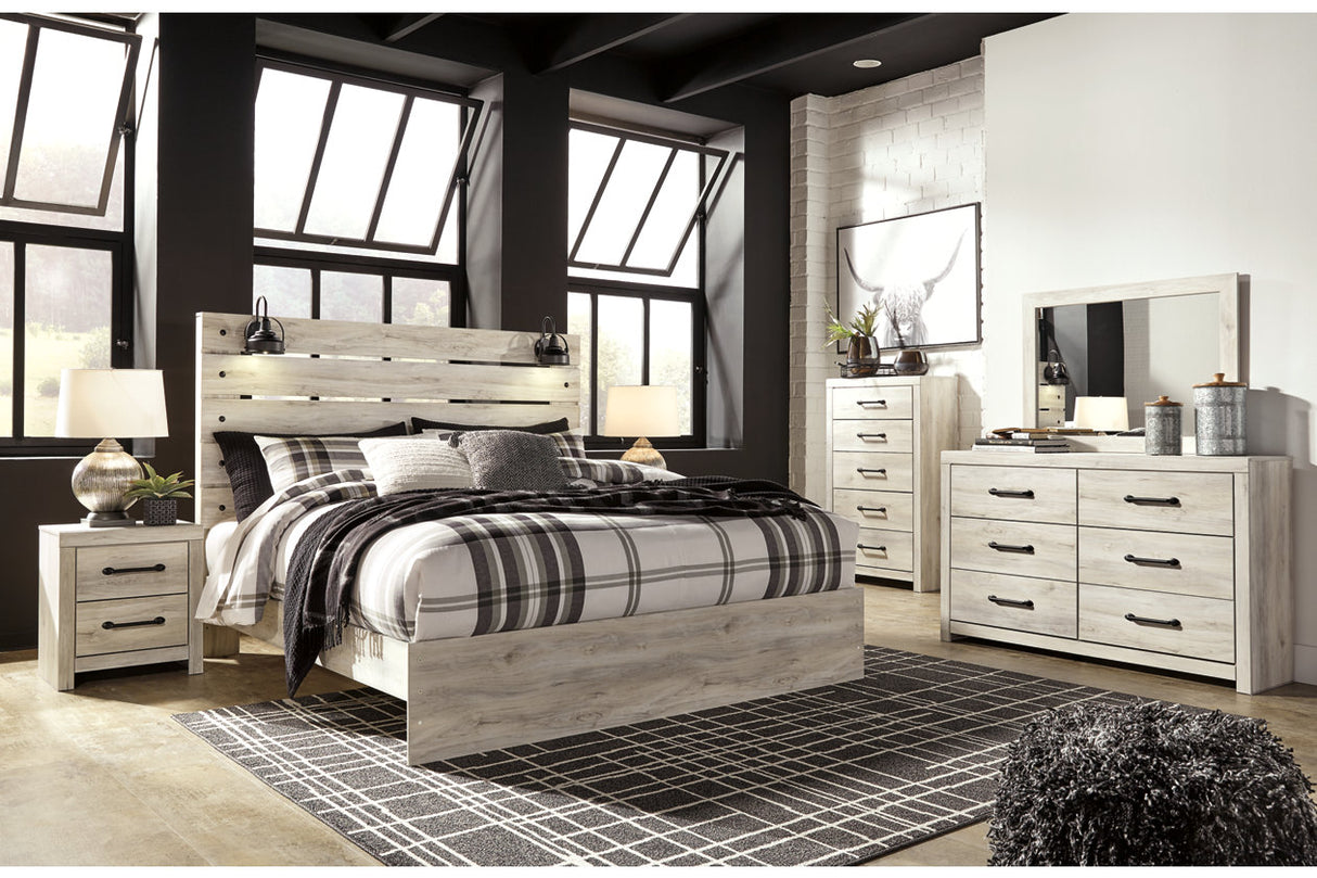 Cambeck Whitewash King Panel Bed from Ashley Furniture - Luna Furniture