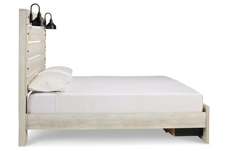 Cambeck Whitewash King Storage Panel Bed from Ashley - Luna Furniture