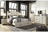 Cambeck Whitewash King Storage Panel Bed from Ashley - Luna Furniture