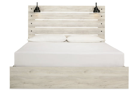 Cambeck Whitewash King Storage Platform Bed with 4 Drawers from Ashley - Luna Furniture