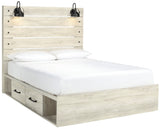 Cambeck Whitewash Storage Platform Bedroom Set with 2 Drawers from Ashley - Luna Furniture