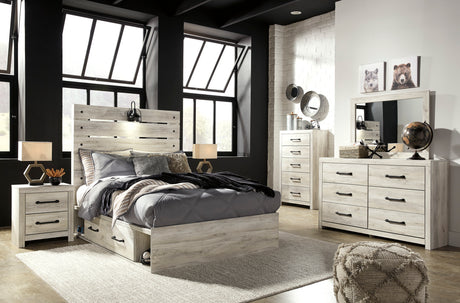Cambeck Whitewash Storage Youth Platform Bedroom Set with 2 Drawers from Ashley - Luna Furniture