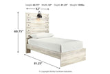 Cambeck Whitewash Twin Panel Bed from Ashley - Luna Furniture