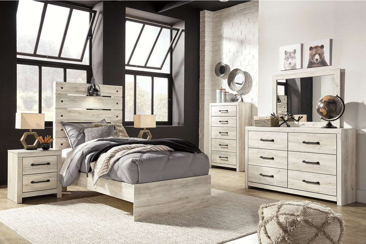 Cambeck Whitewash Twin Panel Bed from Ashley - Luna Furniture