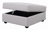 Cambria Gray Square Storage Ottoman from Coaster - Luna Furniture