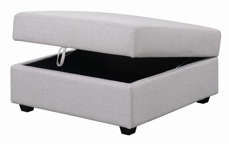 Cambria Gray Square Storage Ottoman from Coaster - Luna Furniture