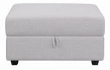 Cambria Gray Square Storage Ottoman from Coaster - Luna Furniture