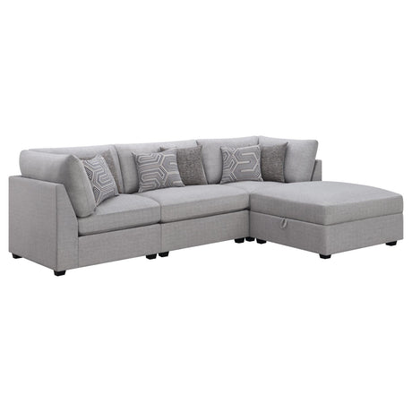 Cambria Gray Upholstered 4-Piece Modular Sectional from Coaster - Luna Furniture