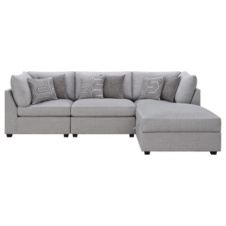 Cambria Gray Upholstered 4-Piece Modular Sectional from Coaster - Luna Furniture