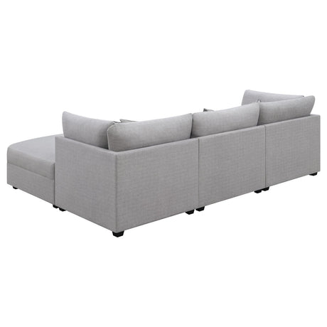 Cambria Gray Upholstered 4-Piece Modular Sectional from Coaster - Luna Furniture