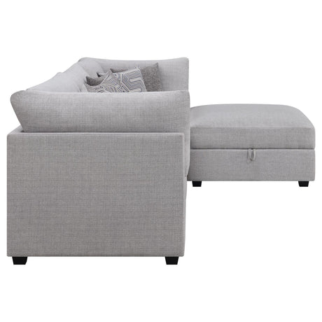 Cambria Gray Upholstered 4-Piece Modular Sectional from Coaster - Luna Furniture