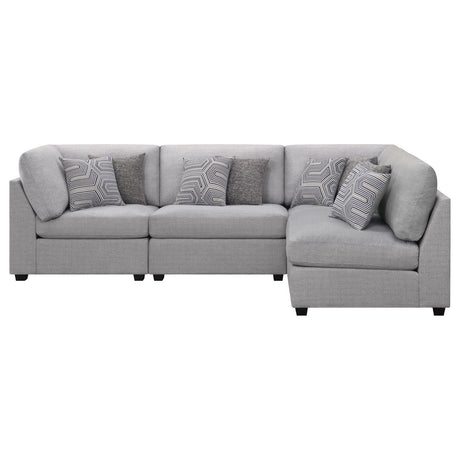 Cambria Gray Upholstered 4-Piece Modular Sectional from Coaster - Luna Furniture