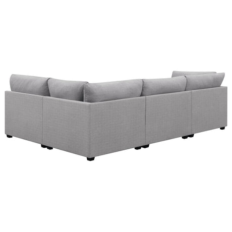 Cambria Gray Upholstered 4-Piece Modular Sectional from Coaster - Luna Furniture