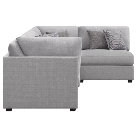Cambria Gray Upholstered 4-Piece Modular Sectional from Coaster - Luna Furniture