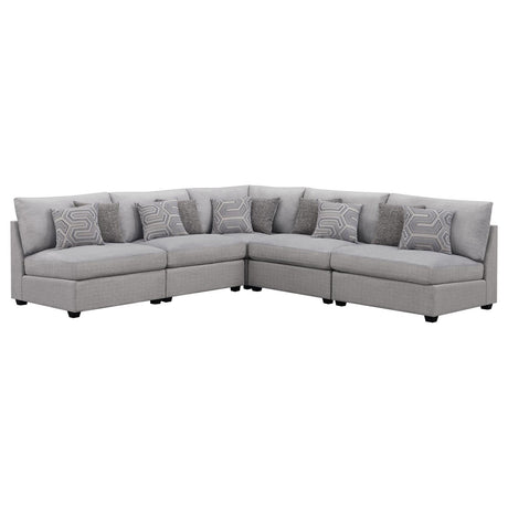 Cambria Gray Upholstered 5-Piece Modular Sectional from Coaster - Luna Furniture