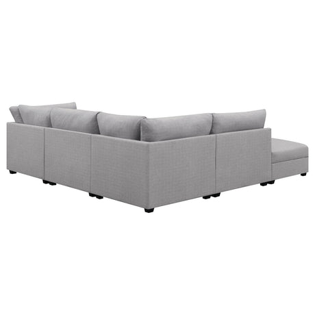 Cambria Gray Upholstered 5-Piece Modular Sectional from Coaster - Luna Furniture