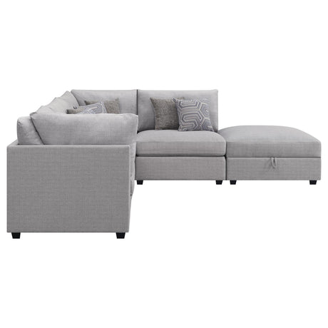 Cambria Gray Upholstered 5-Piece Modular Sectional from Coaster - Luna Furniture