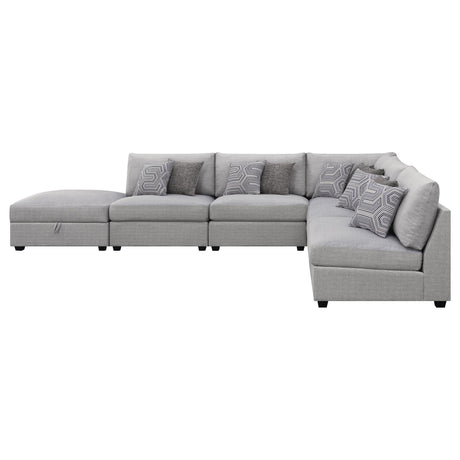 Cambria Gray Upholstered 6-Piece Modular Sectional from Coaster - Luna Furniture