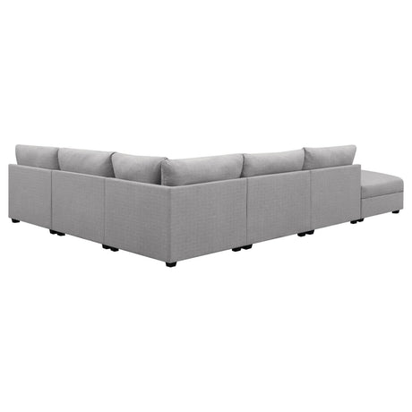 Cambria Gray Upholstered 6-Piece Modular Sectional from Coaster - Luna Furniture
