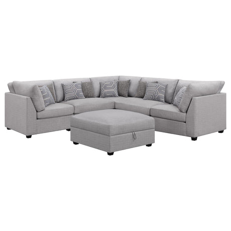 Cambria Gray Upholstered 6-Piece Modular Sectional from Coaster - Luna Furniture