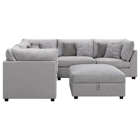 Cambria Gray Upholstered 6-Piece Modular Sectional from Coaster - Luna Furniture
