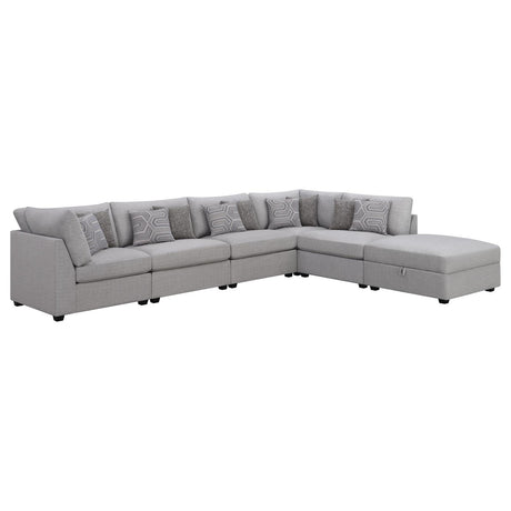 Cambria Gray Upholstered 6-Piece Modular Sectional from Coaster - Luna Furniture